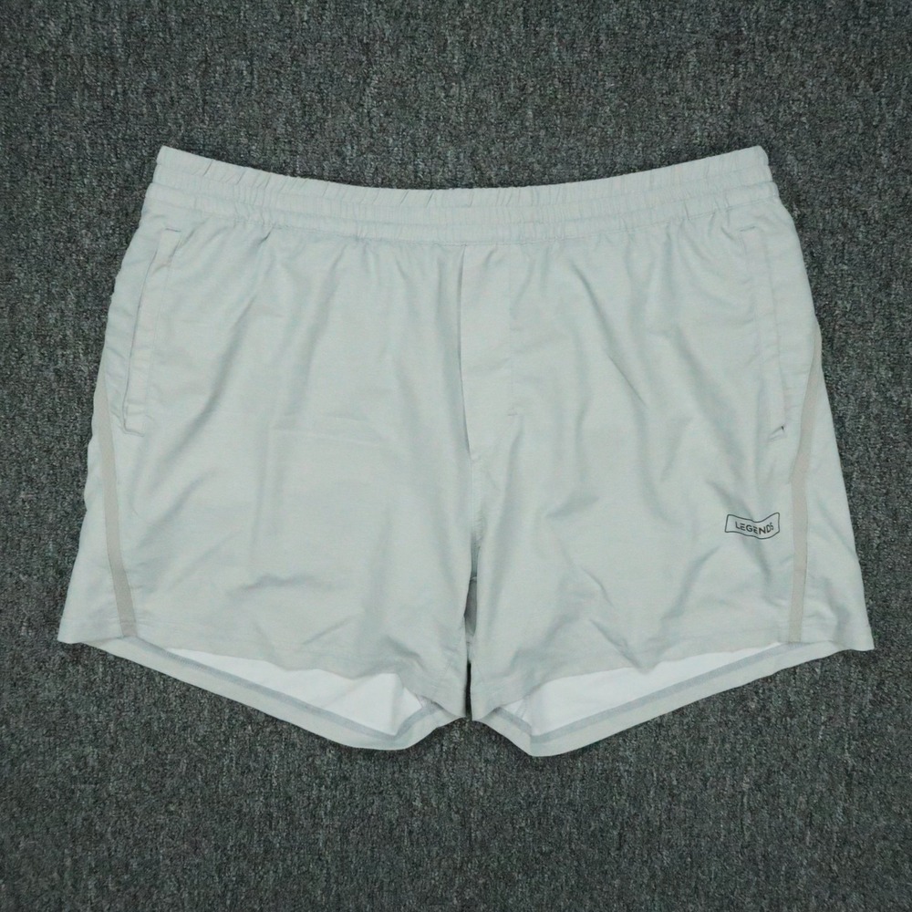 Legends Shorts Mens XXL Gray Luka Lined Athletic Stretch Running 2XL